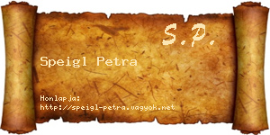 Speigl Petra névjegykártya